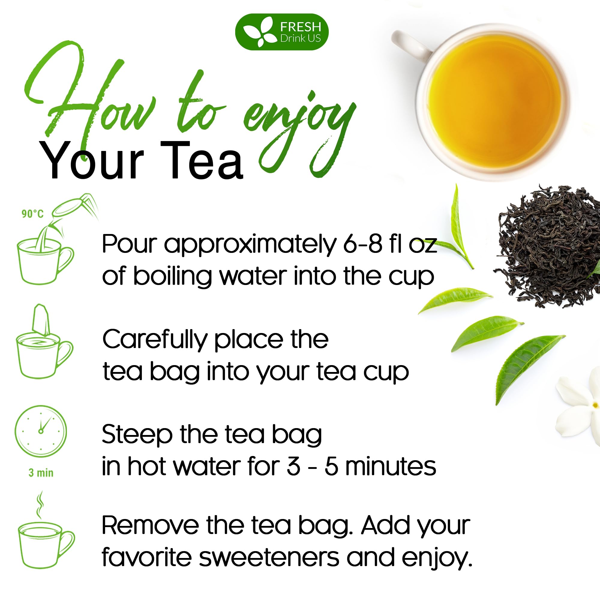 FreshDrinkUS value pack of 175 tea bags for daily tea routines.