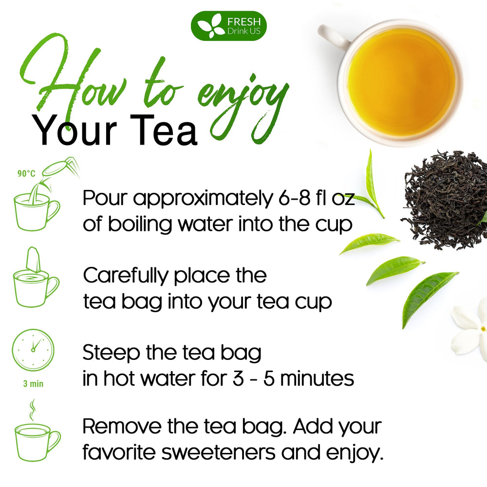 FreshDrinkUS value pack of 175 tea bags for daily tea routines.
