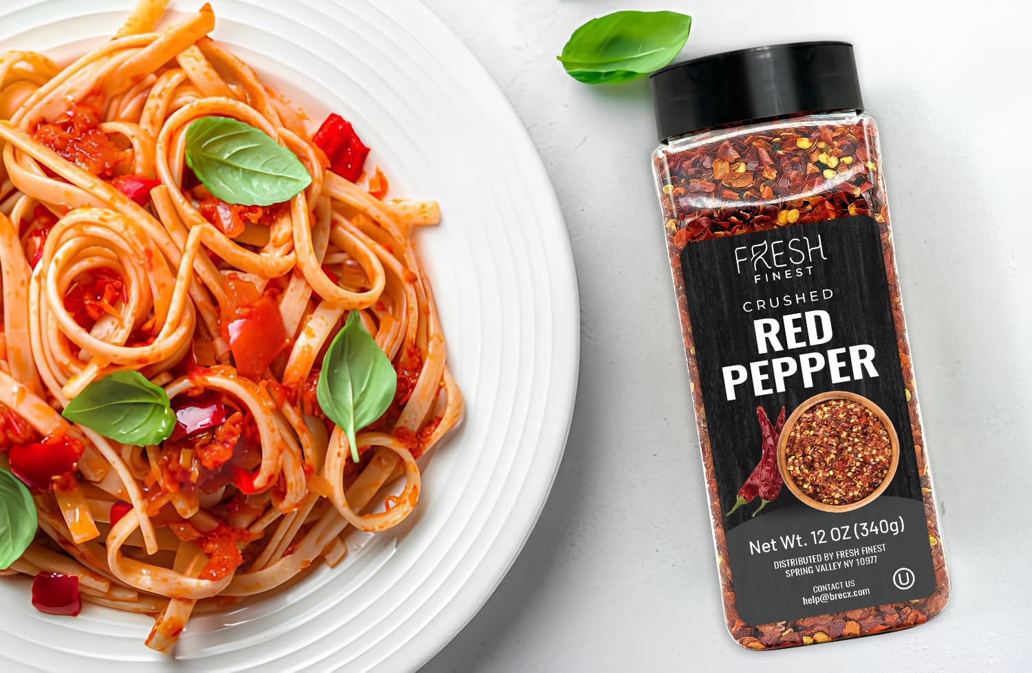 Fresh Finest crushed red pepper marinate glaze ready for flavorful marinades and dressings