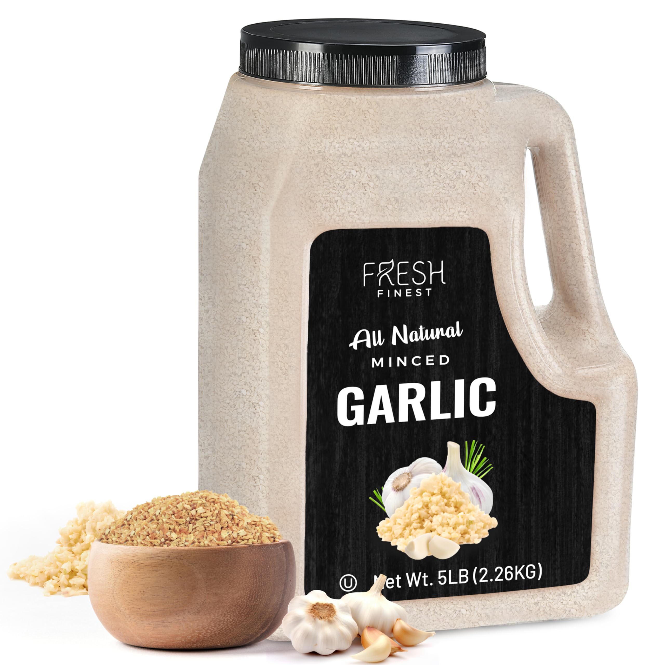 Scoop-ready Fresh Finest minced garlic for easy, mess-free seasoning.