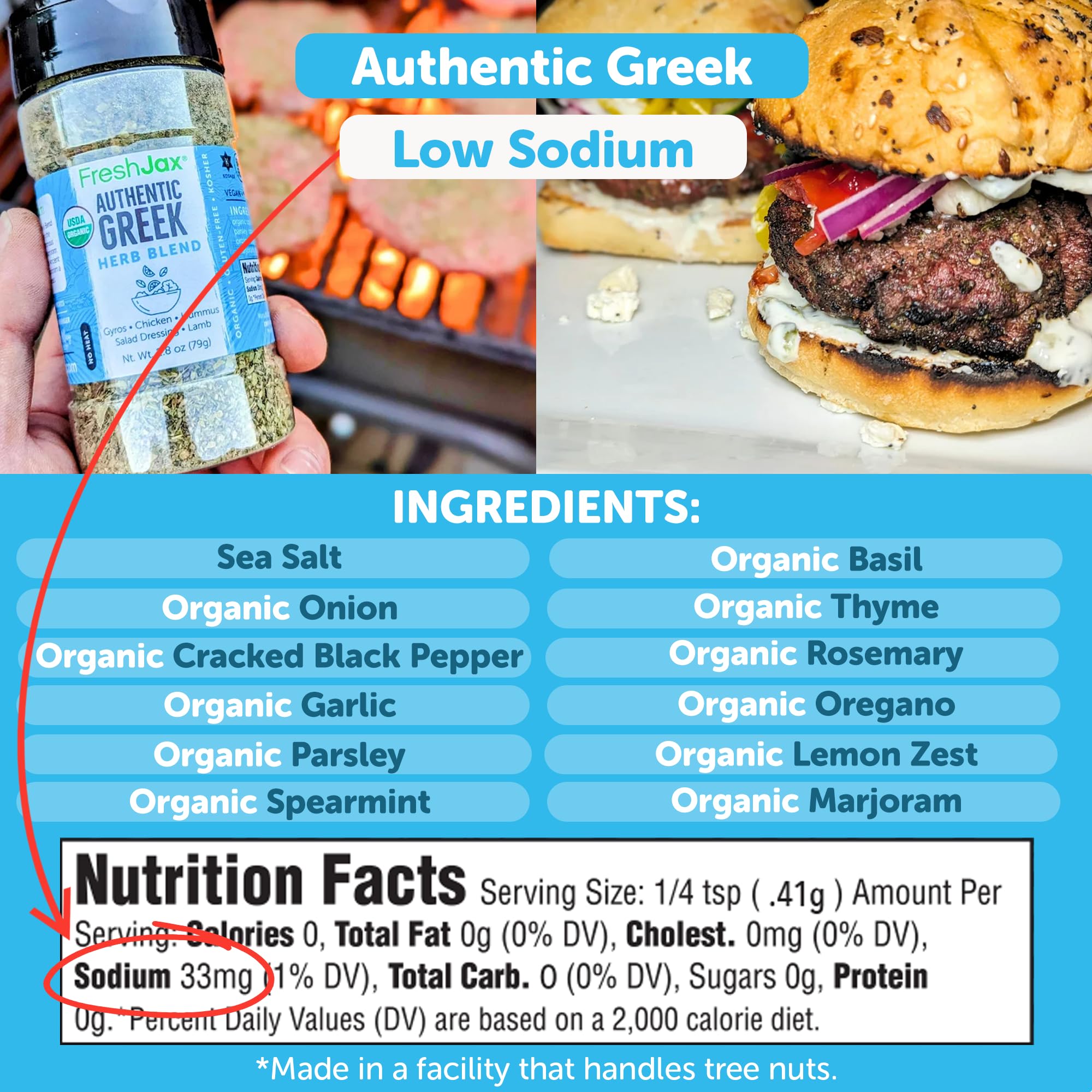FreshJax Greek seasoning vegetables roasted with vibrant herb aroma.