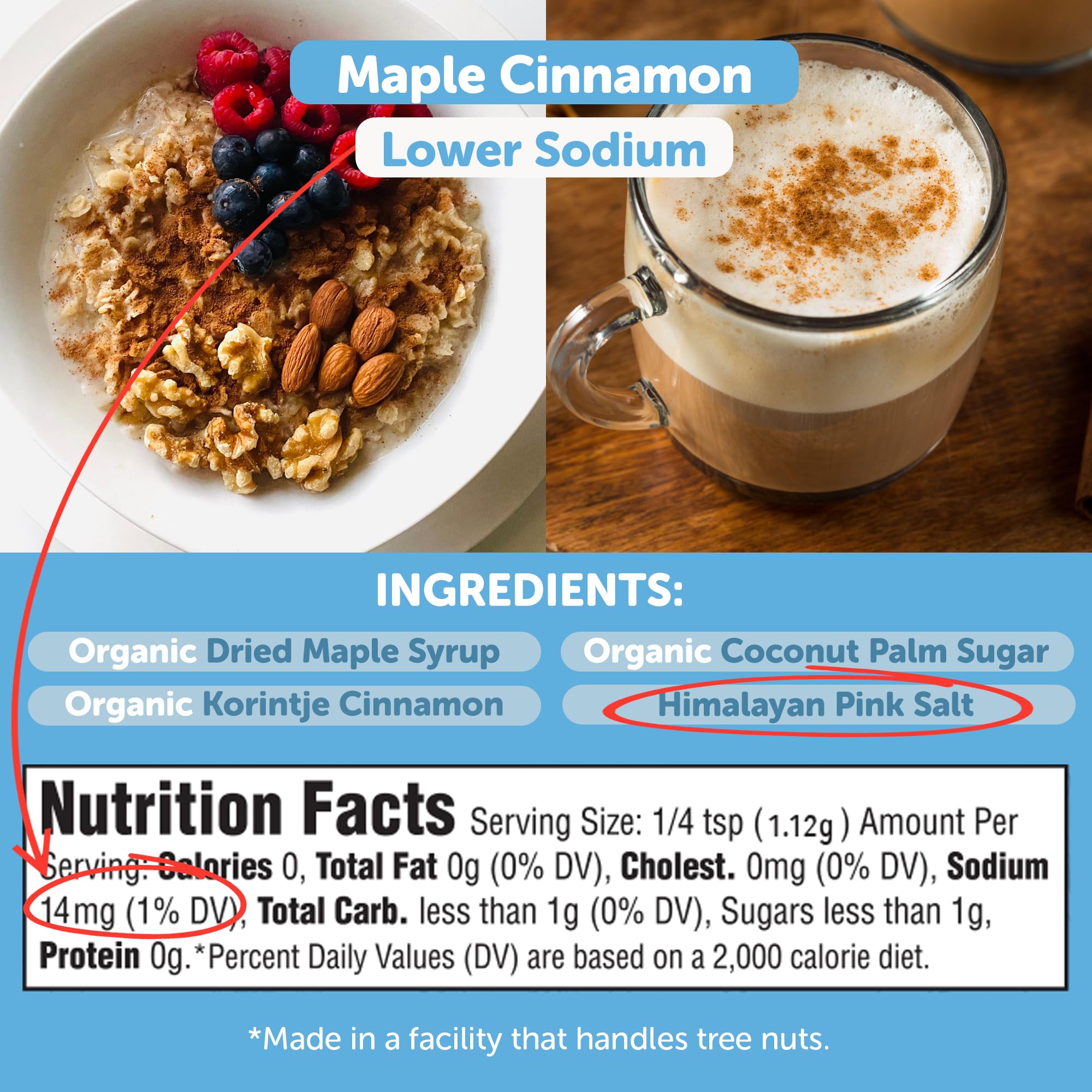 Cozy kitchen scene with FreshJax Maple Cinnamon Topping ready to flavor.