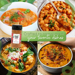FreshJax Thai Spice Powder on stir-fry showcasing bold Thai flavors