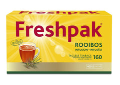 Freshpak Rooibos tea 160 teabags for convenient, tagless brewing.