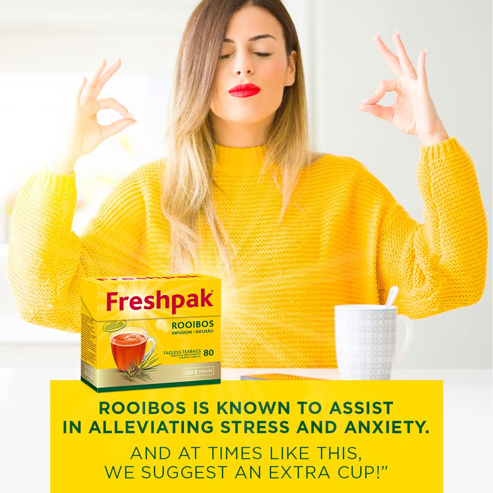 Dye-free Freshpak Rooibos teabags guarantee a pure, additive-free tea