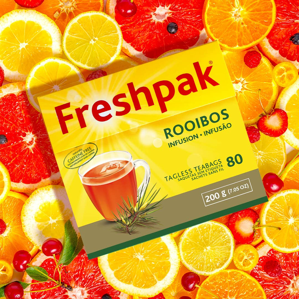 Freshpak Rooibos foil-lined kraft bags preserve freshness and aroma