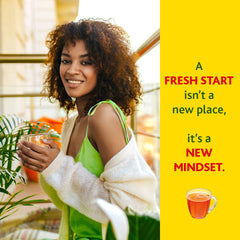 Steaming cup of Freshpak Rooibos with warm aroma and comforting ritual.