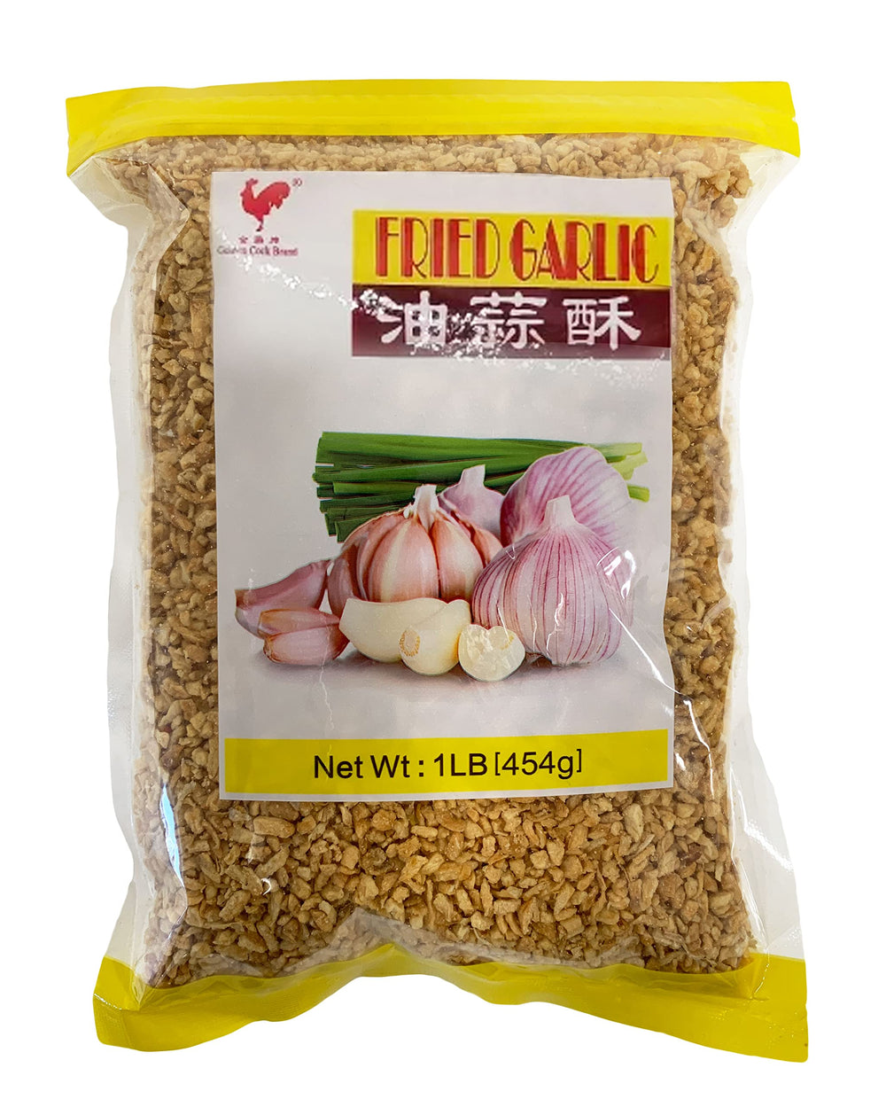 Fried Garlic 1 Lb package with crispy pieces for cooking.