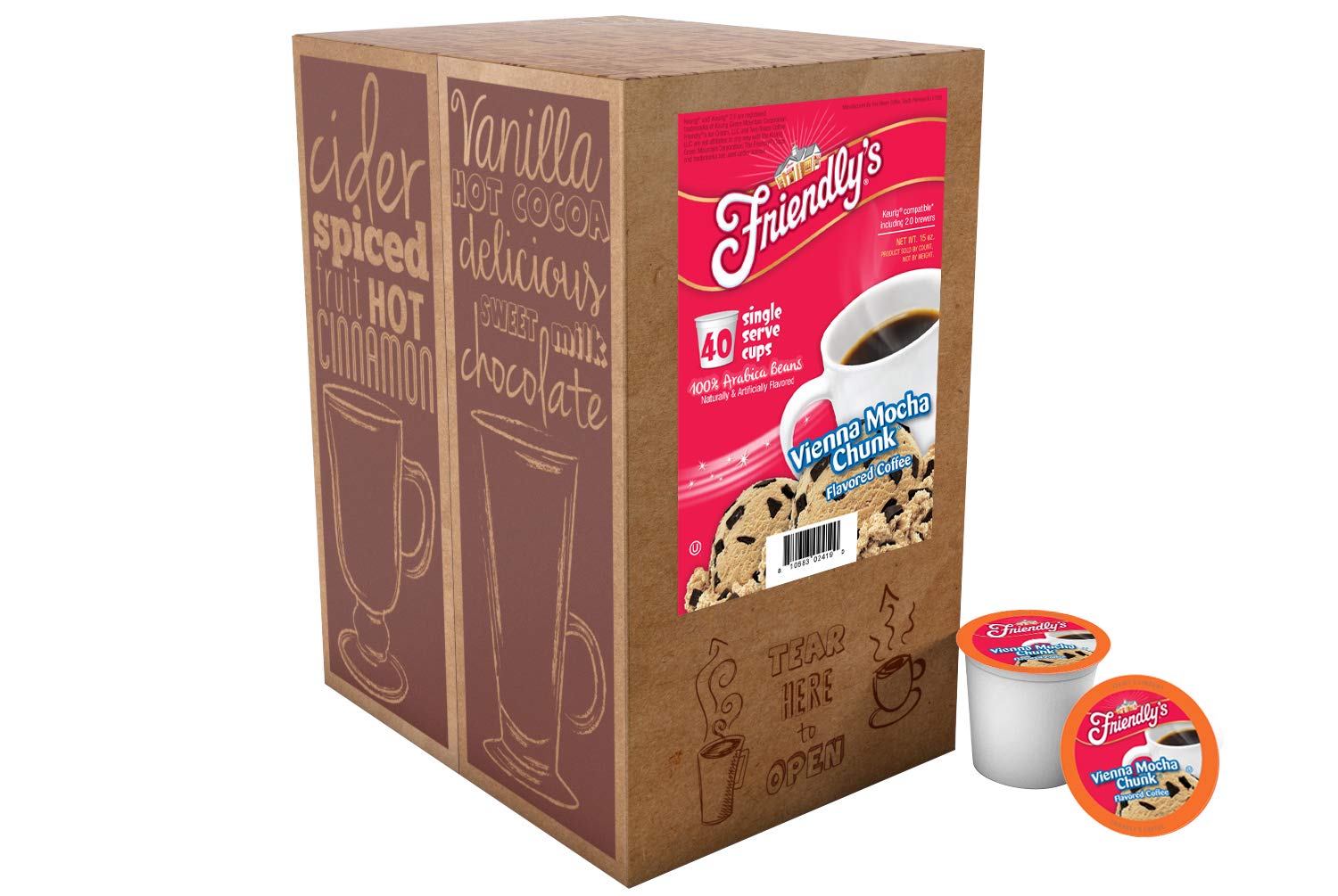 Friendly's 100% Arabica beans in premium pods for smooth daily brew