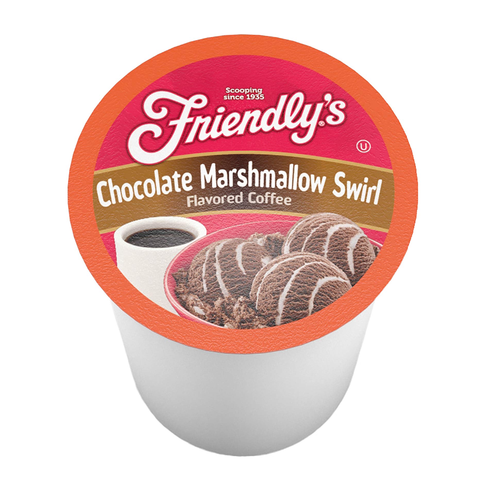 Closeup of Friendly's Arabica beans used in Chocolate Marshmallow Swirl.