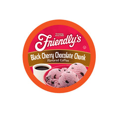 Friendly's coffee pods packaging for cherry chocolate ice cream flavor, ready for gifting and mornings