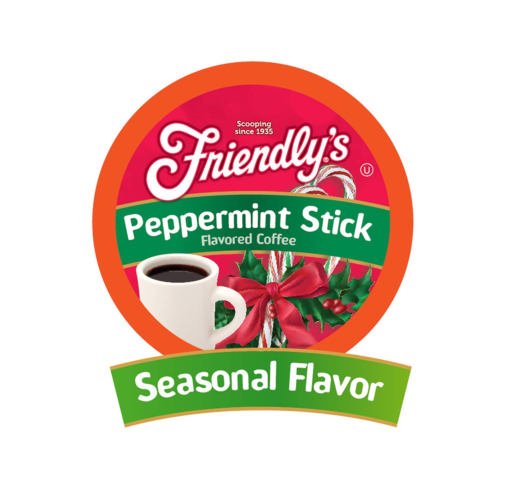Friendly's peppermint coffee pods packaging ready for quick morning brews.