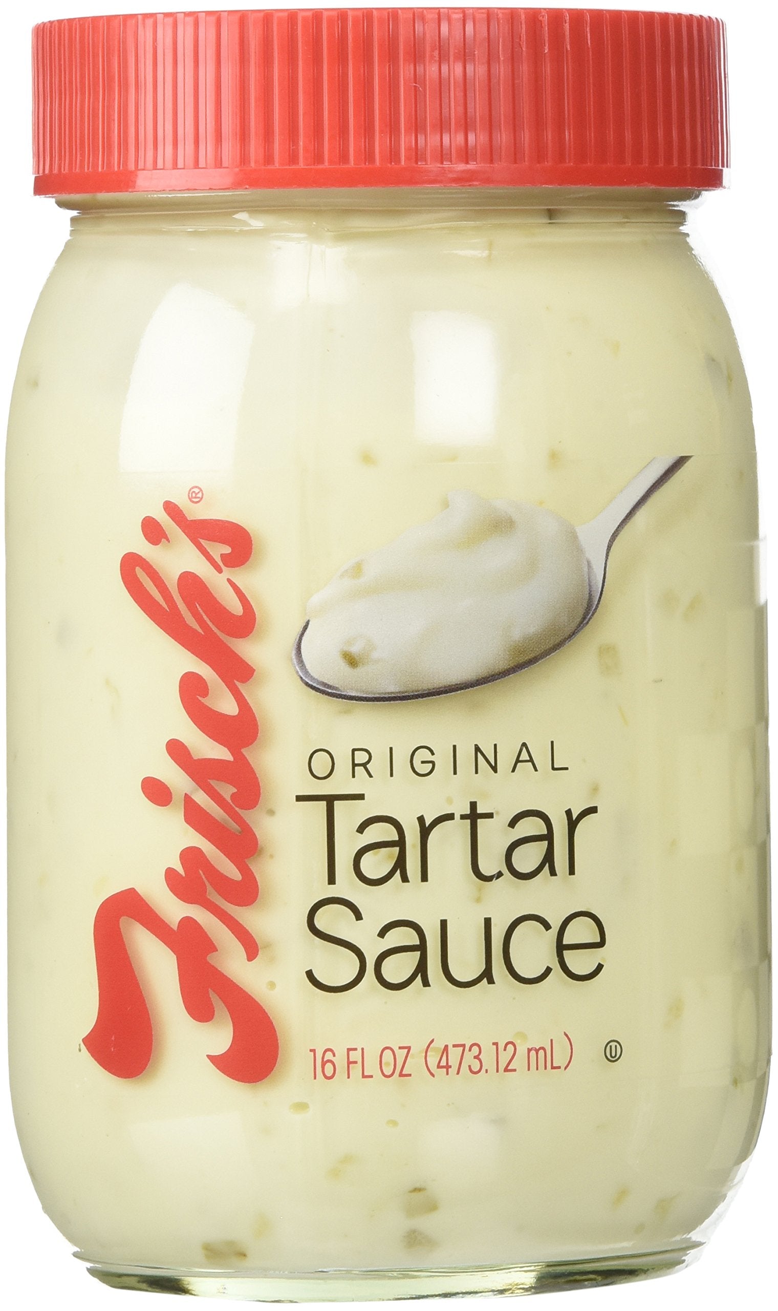 Frisch's Sauce Tartar Original bottle pouring, ideal for burgers and seafood.