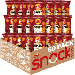 Frito-Lay Baked Lay's Barbecue bag shows crisp texture with 50% less fat.