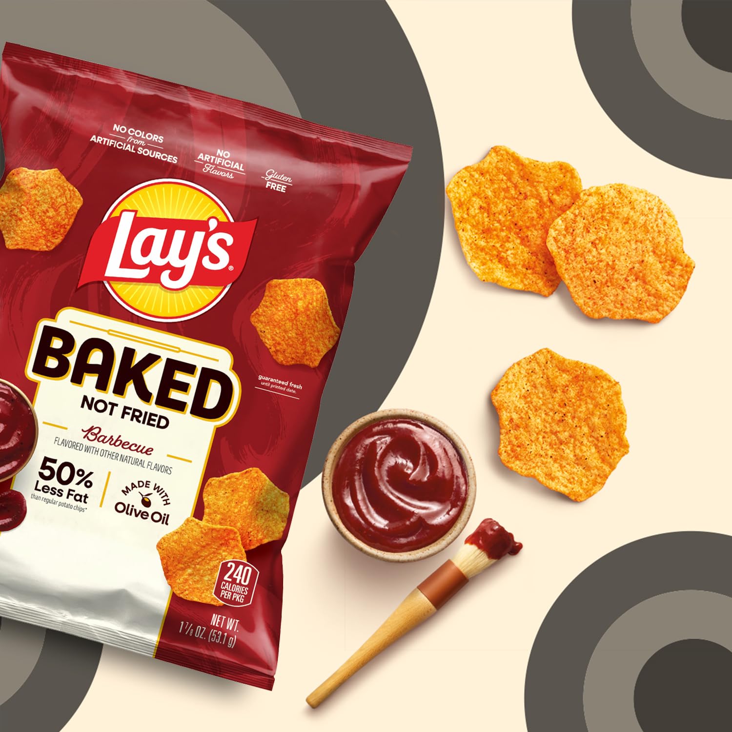 Baked Lay's Barbecue in lunchbox friendly pack.