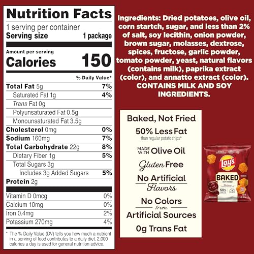 Frito-Lay Baked Lays Olive Oil baking image emphasizes oven-crafted taste.