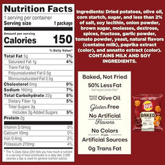 Frito-Lay Baked Lays Olive Oil baking image emphasizes oven-crafted taste.