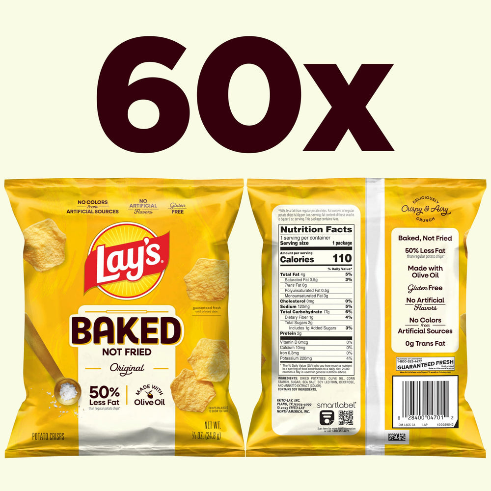 Frito-Lay Baked Lay's Original 60-pack bags ready for on-the-go crunch