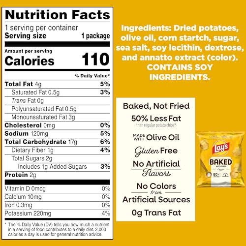 Frito-Lay Baked Lay's Original close-up reveals crispy, airy texture