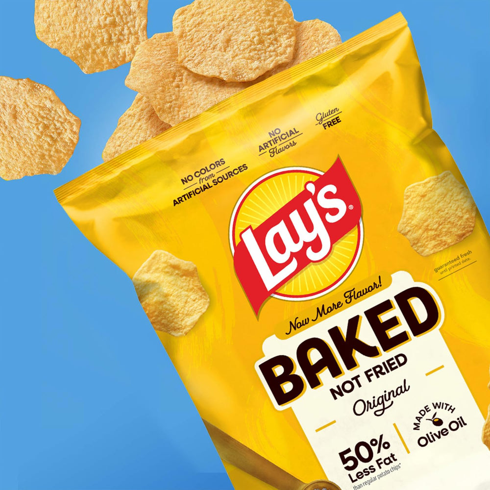Frito-Lay Baked Lay's Original gluten-free symbol visible for dietary-friendly snacking