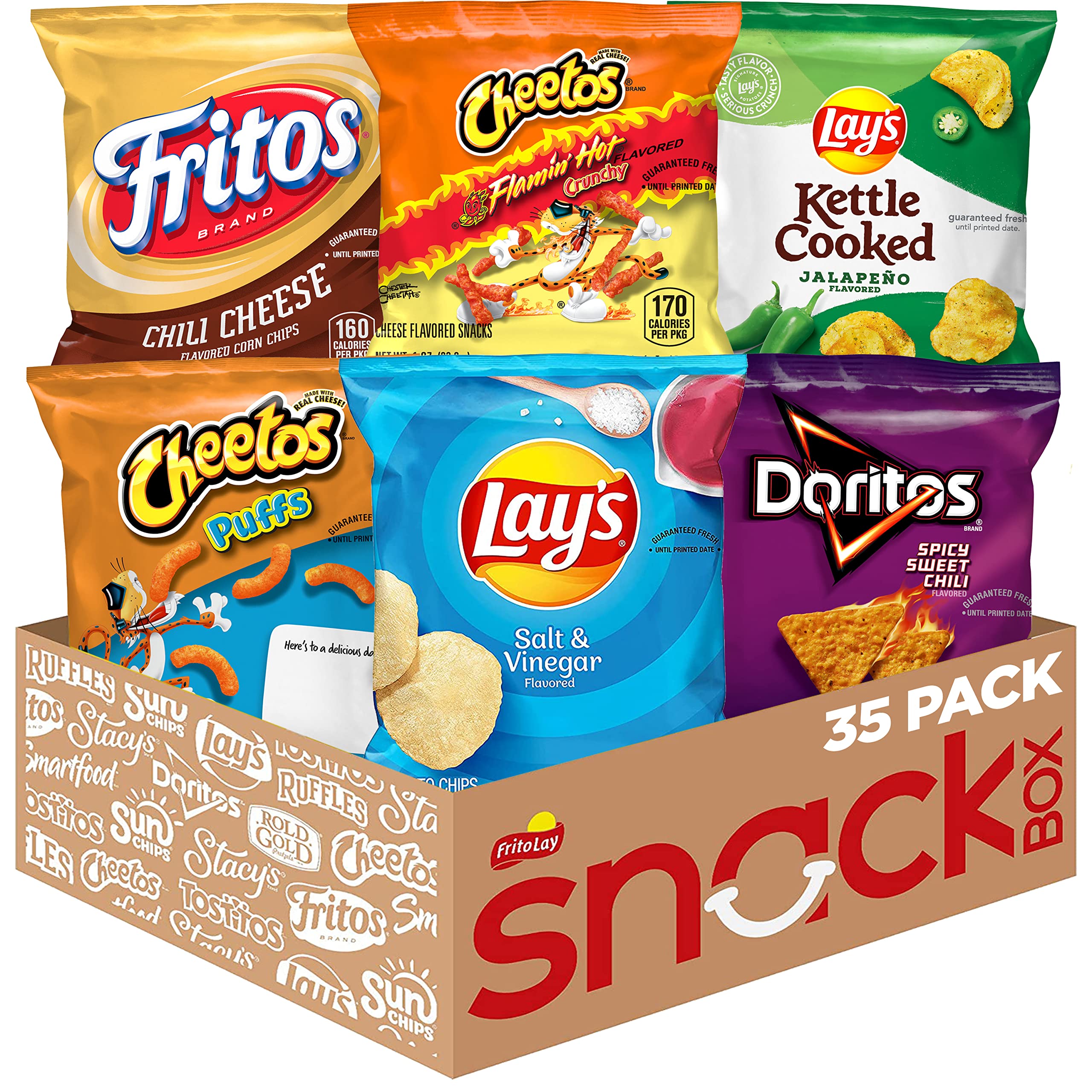 Frito-Lay Bold Mix variety pack on a clean surface showing all flavors