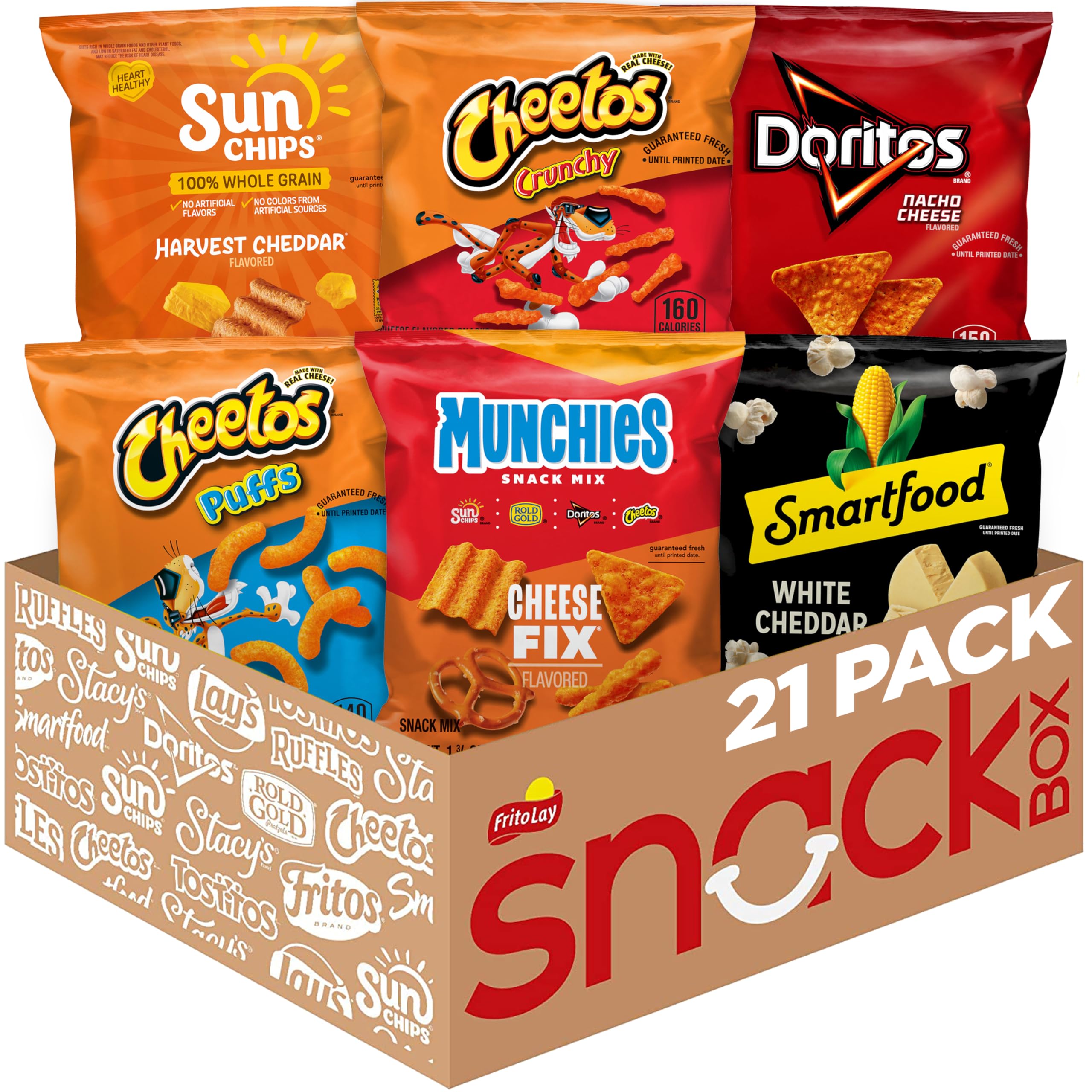 Frito-Lay Cheesy Mix Pack bag open for quick on-the-go snacking.
