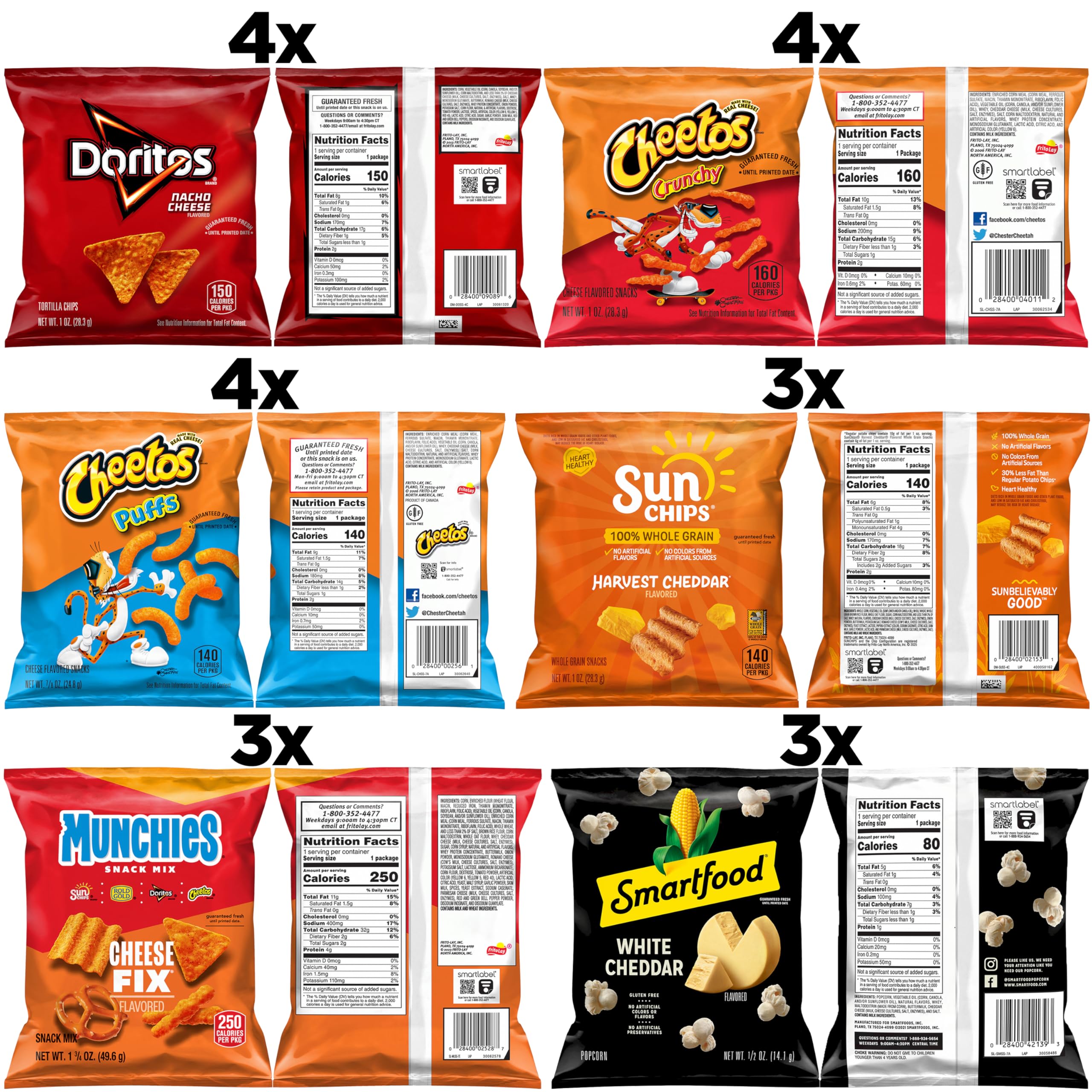 Frito-Lay Cheesy Mix Pack on-the-go, convenient single-serve portions.