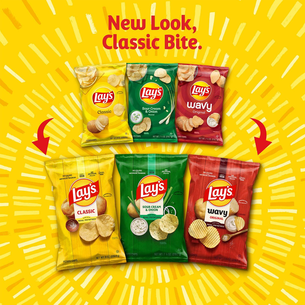 Frito-Lay Classic Mix Ruffles Original chips for dipping or solo crunch.