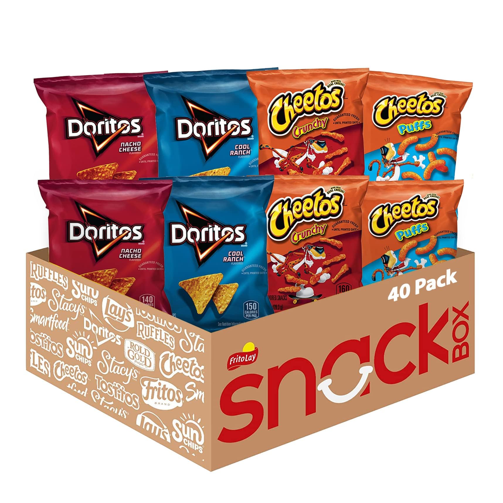 Frito Lay Doritos Cheetos mix pack 40-count on display for easy pantry stocking