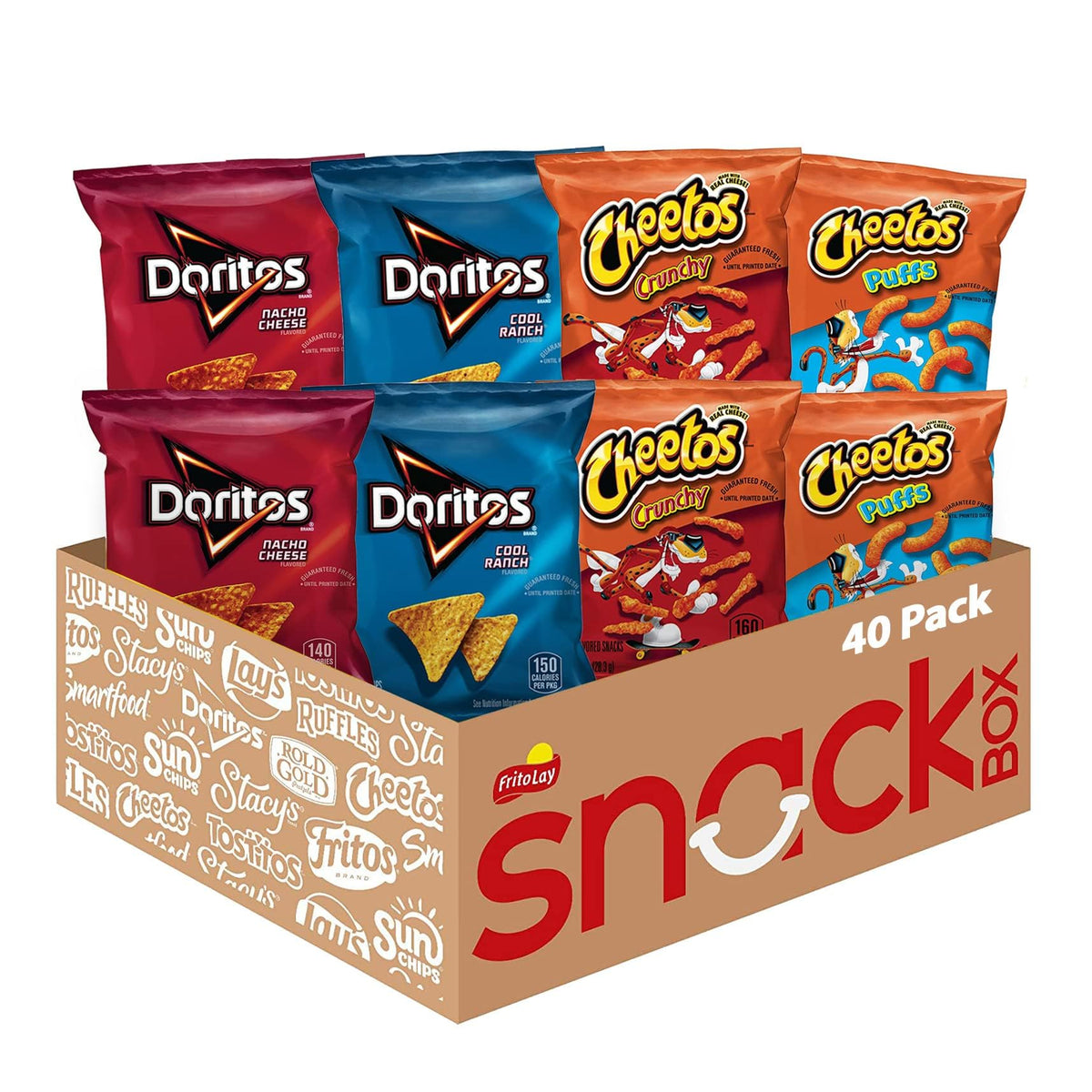 Frito Lay Doritos Cheetos mix pack 40-count on display for easy pantry stocking