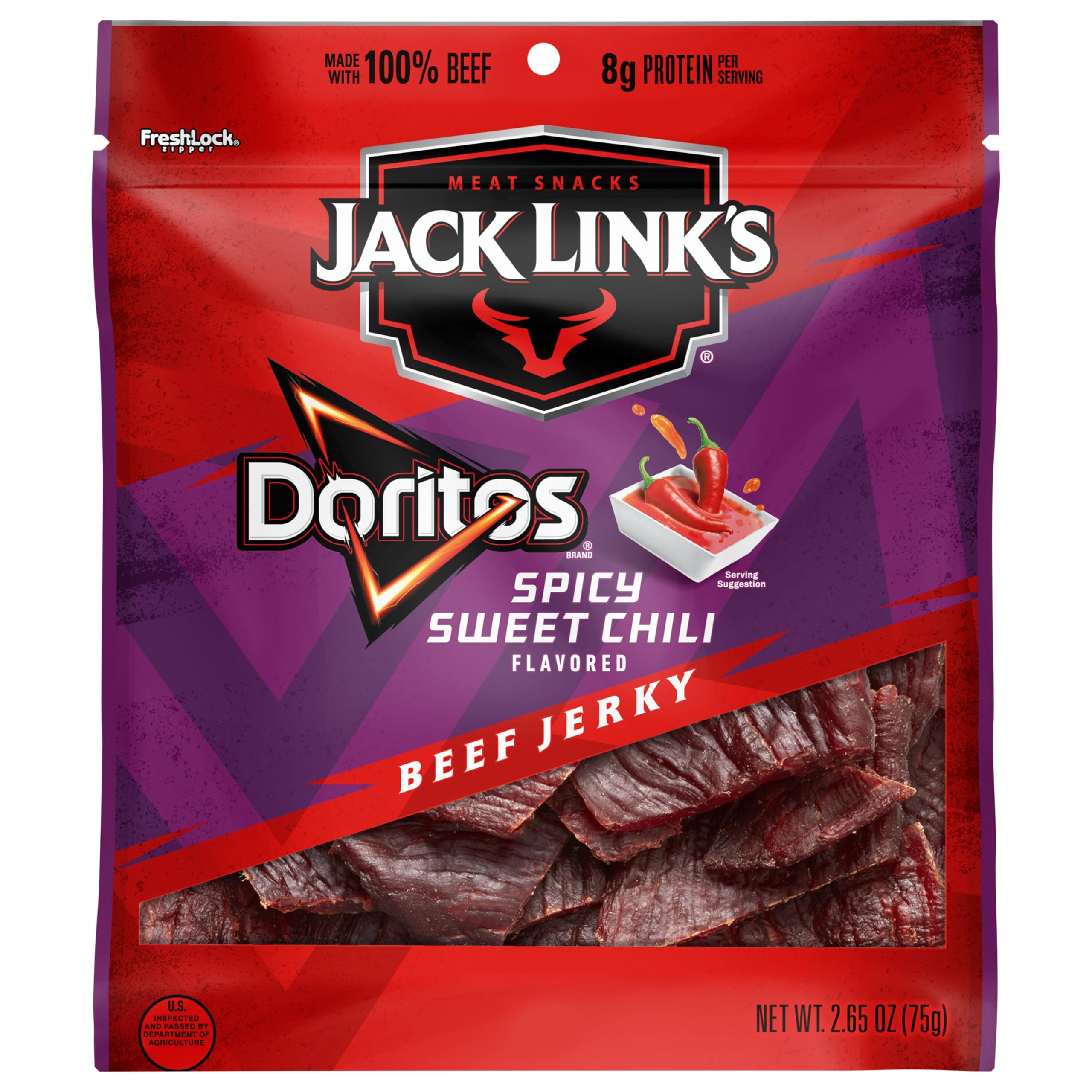 Doritos Spicy Sweet Chili bag front highlights bold flavor and shareable snacking.