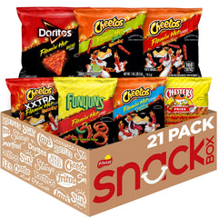 Frito-Lay Flamin' Hot Mix pack hero showing bold snack variety for quick family snacking