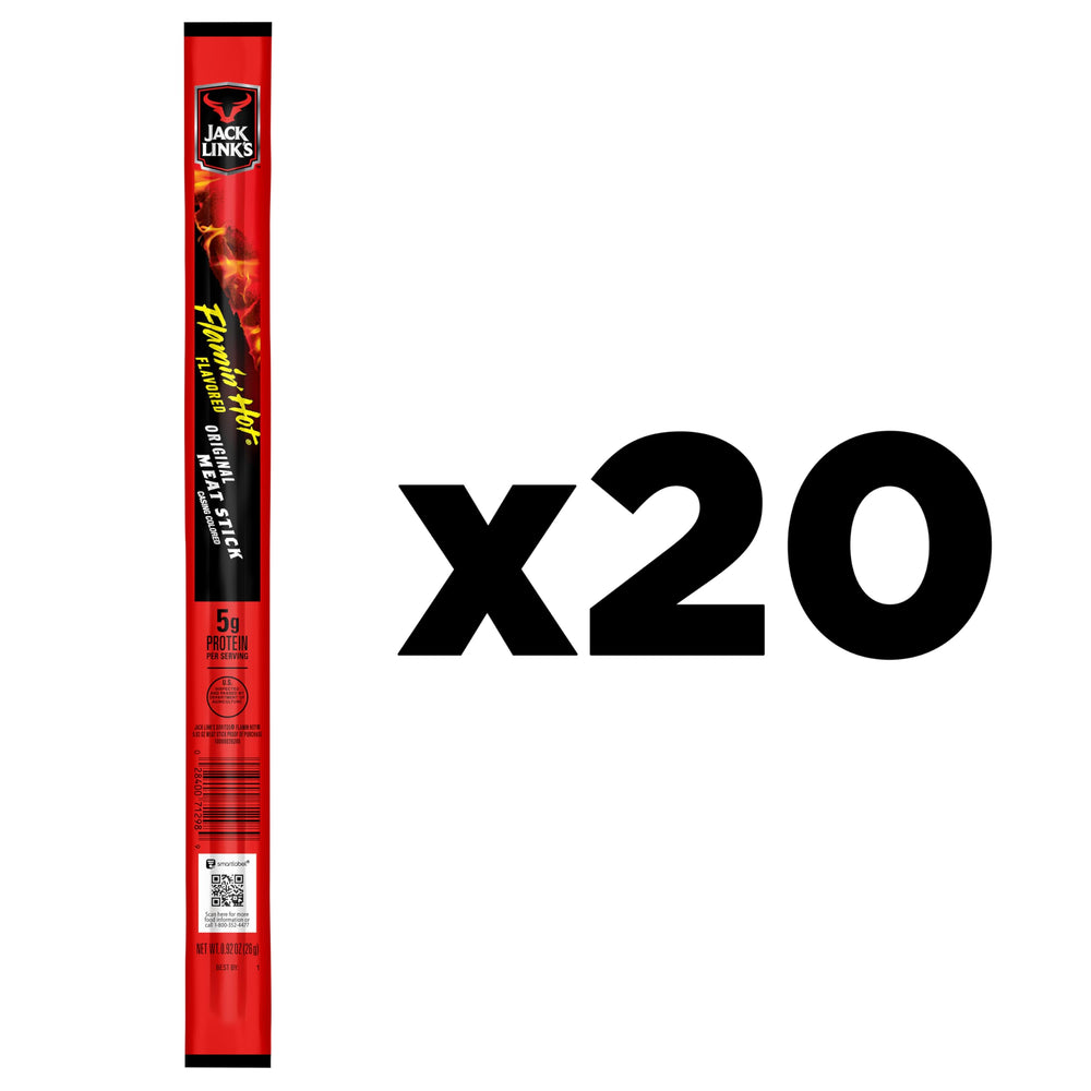 Jack Link's Flamin' Hot sticks close-up with visible spices and smoky notes