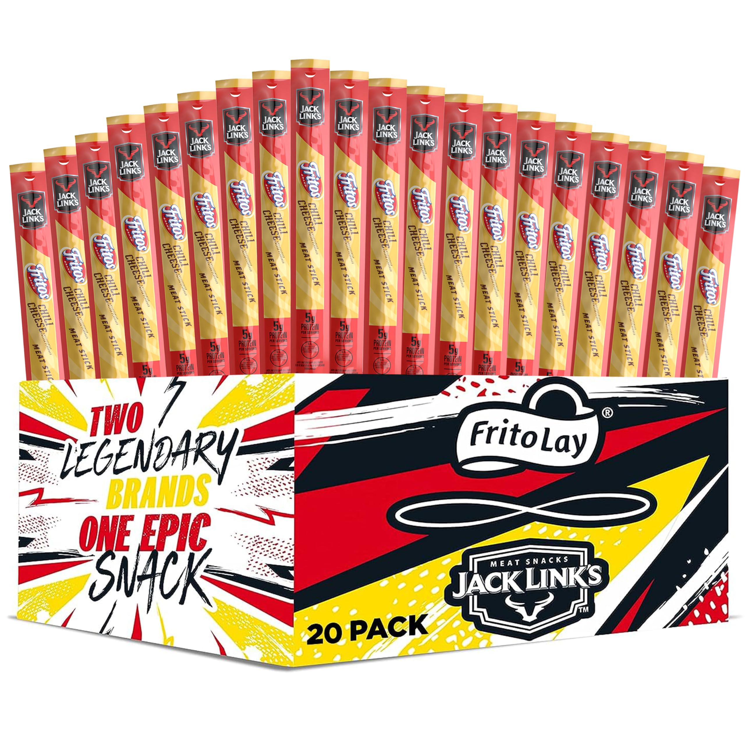 Frito-Lay Jack Link’s Fritos Chili Cheese Meat Sticks 20-pack, on-the-go snapshot