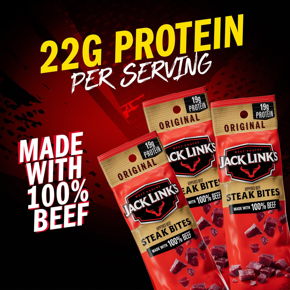 Jack Link’s beef bites arranged for party-ready serving.
