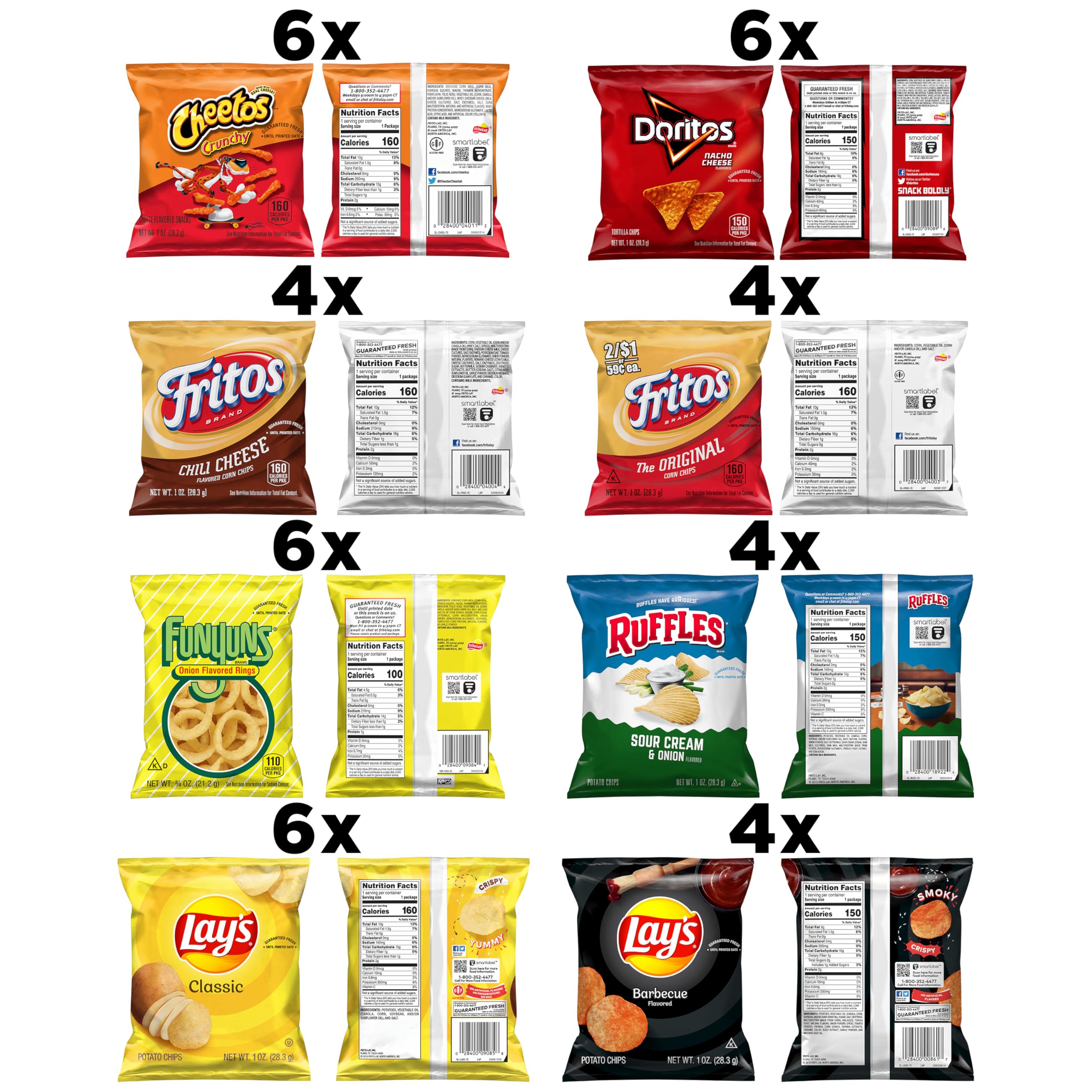 Frito-Lay Lay's Classic Potato Chips on a tray, perfect for quick snacking.