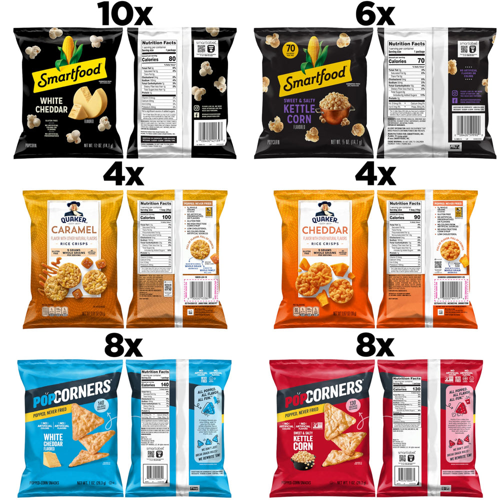 Frito Lay Popped and Crisps Mix lunch-box friendly snacks on the go.