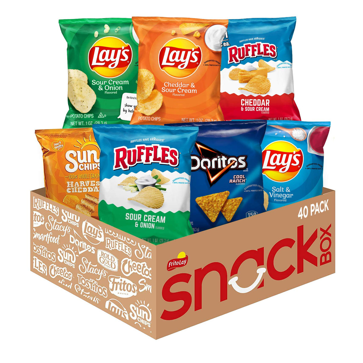 Frito-Lay Tangy Favorites Mix Harvest Cheddar Sunchips bag for quick, satisfying snacking anywhere.