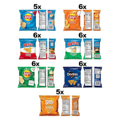Frito-Lay Tangy Favorites Mix Lay's Salt & Vinegar bag for on-the-go crunch.