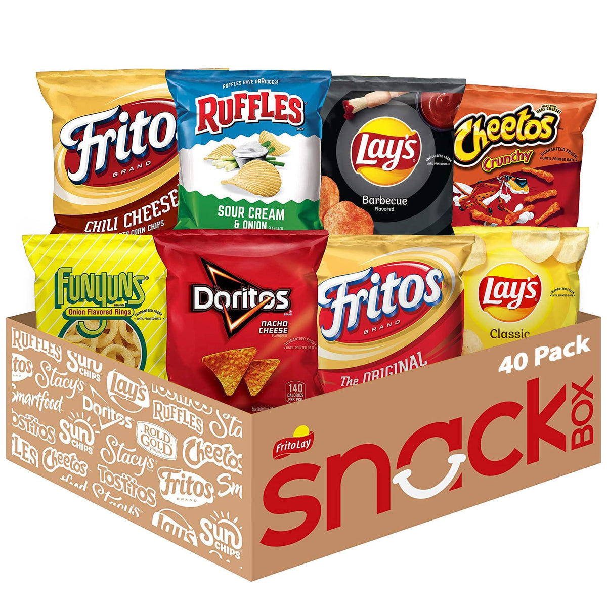 Frito-Lay Party Mix 40-pack display, ideal for sharing at gatherings or game nights.