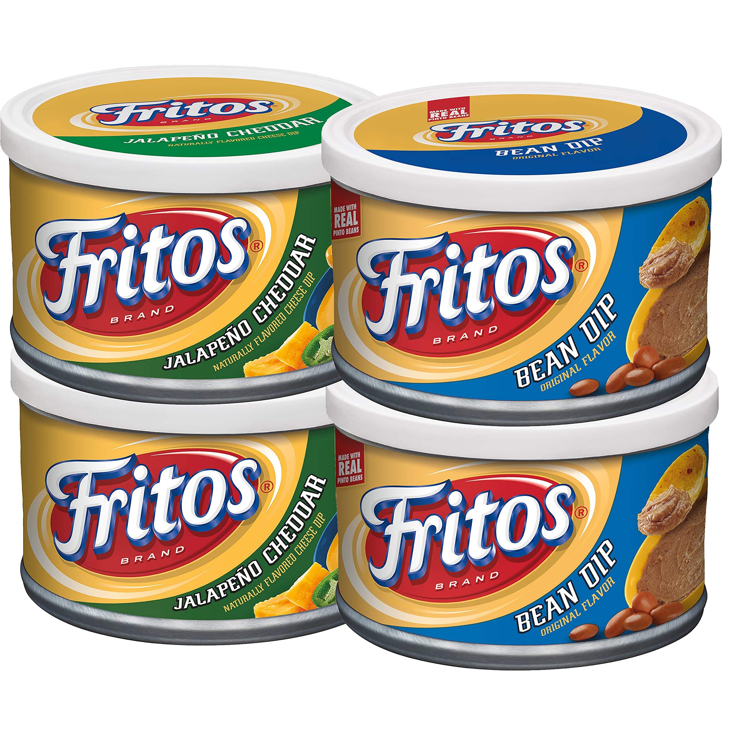 Fritos bean dip Original can for dipping with corn chips.