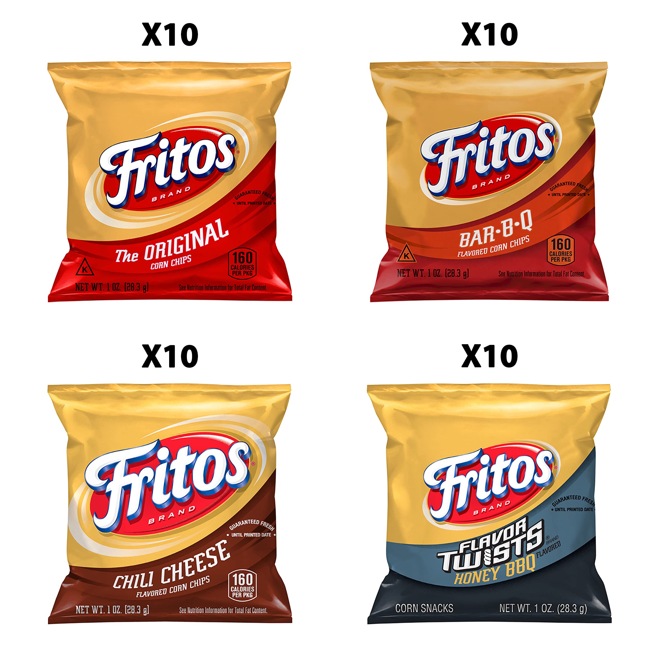 Fritos Honey BBQ Twists 1oz bag showcases sweet-salty crunch for snacking.