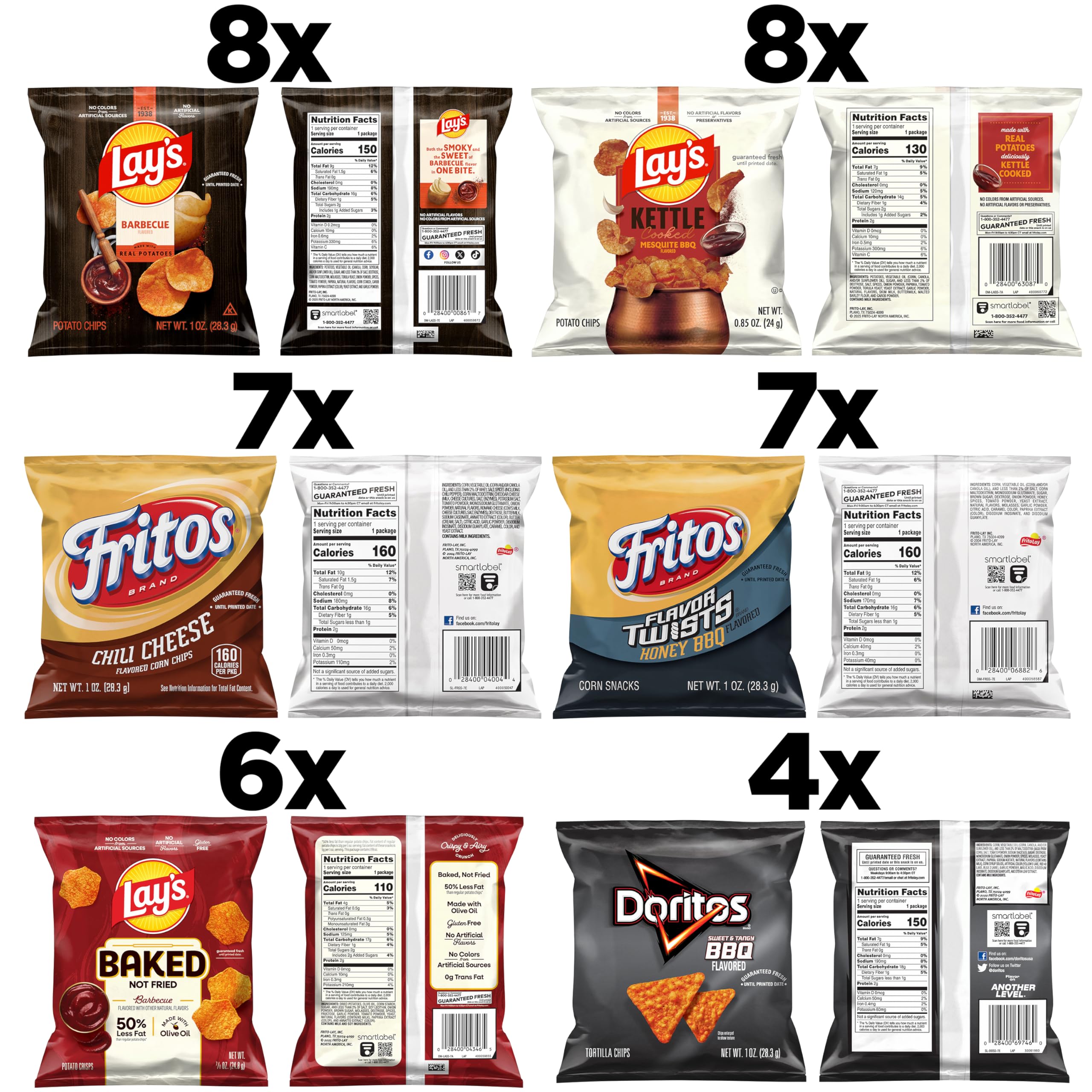 Fritos honey BBQ twists, seasoned with sweet and smoky notes