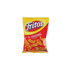 Fritos Original Corn Chips bag-pack display; crunchy snack for parties.