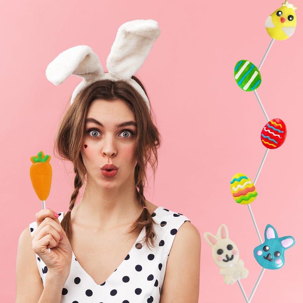 Fruidles colorful Easter eggs lollipops for gift trays.