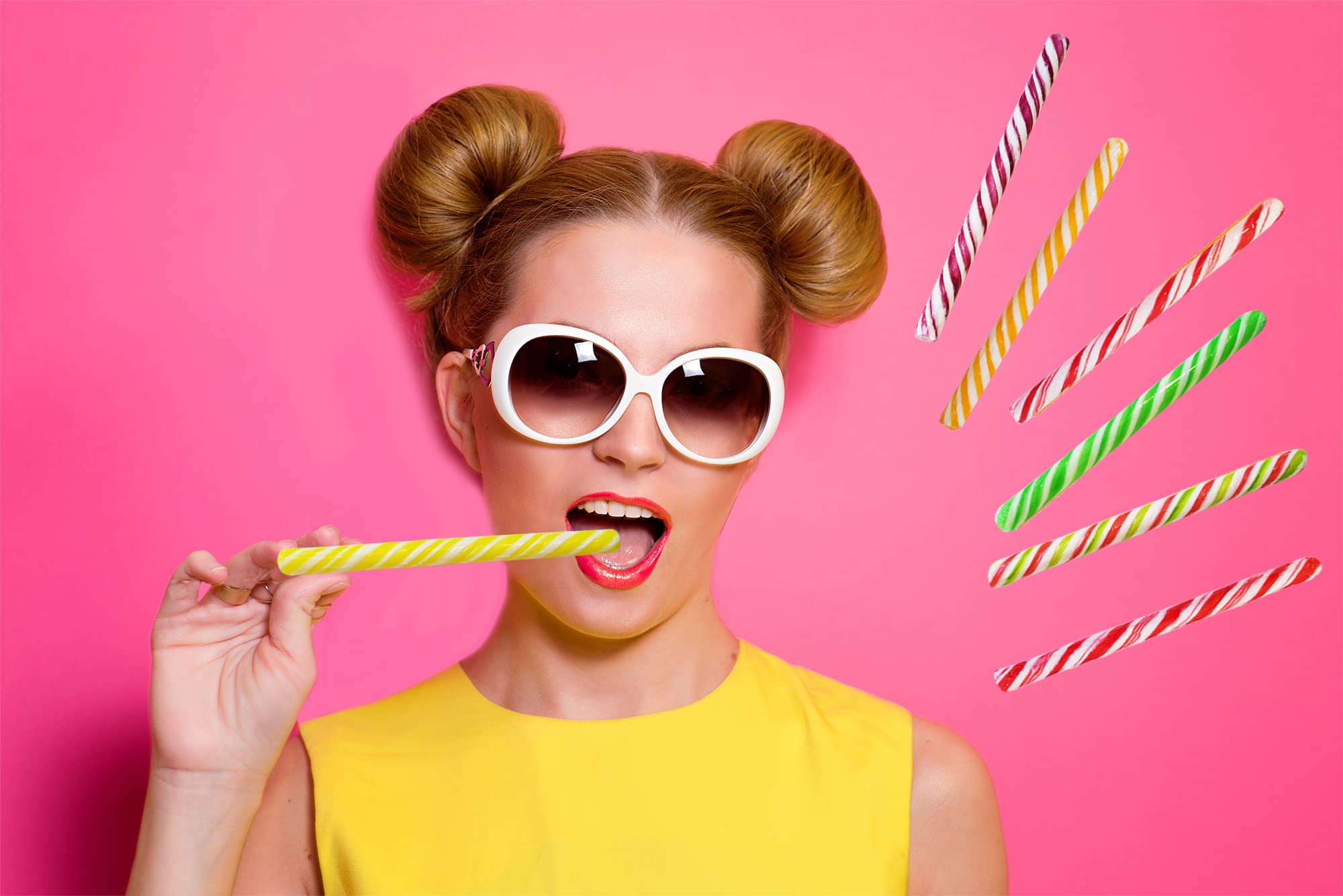 Fruidles Swirl 5.5-inch sticks add color to parties and events.