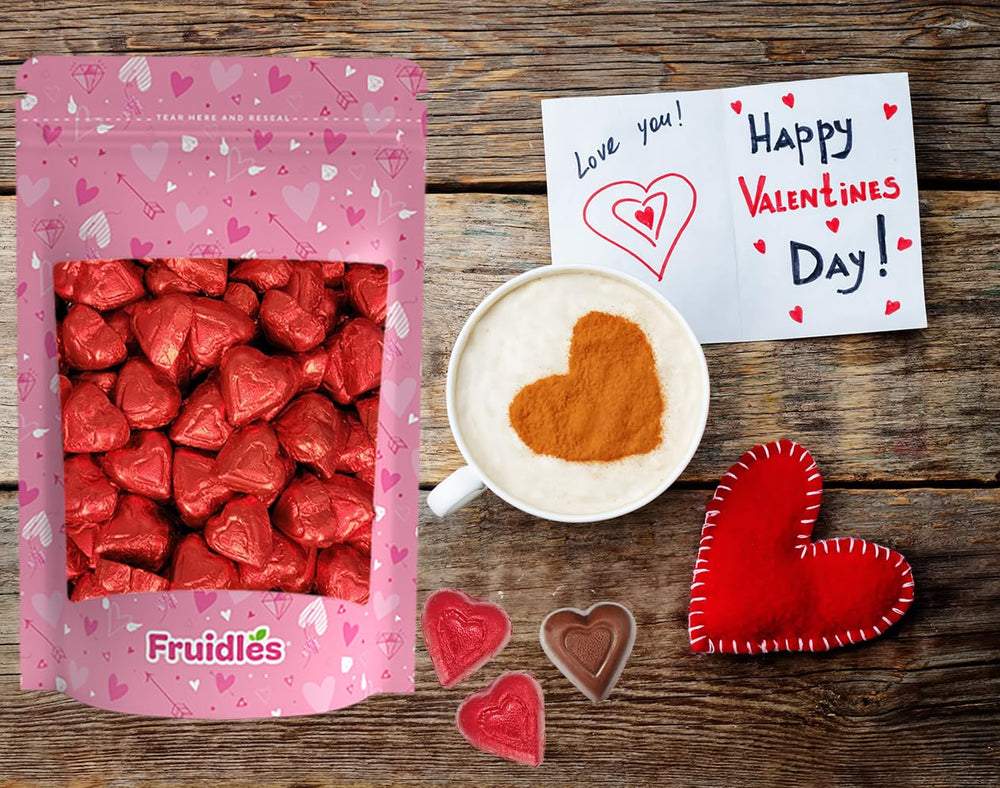 Fruidles hearts in bulk packaging, great for office celebrations and classroom rewards