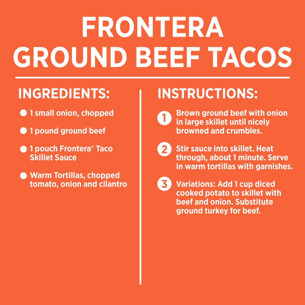 FRONTERA gluten-free ingredients label for inclusive dining