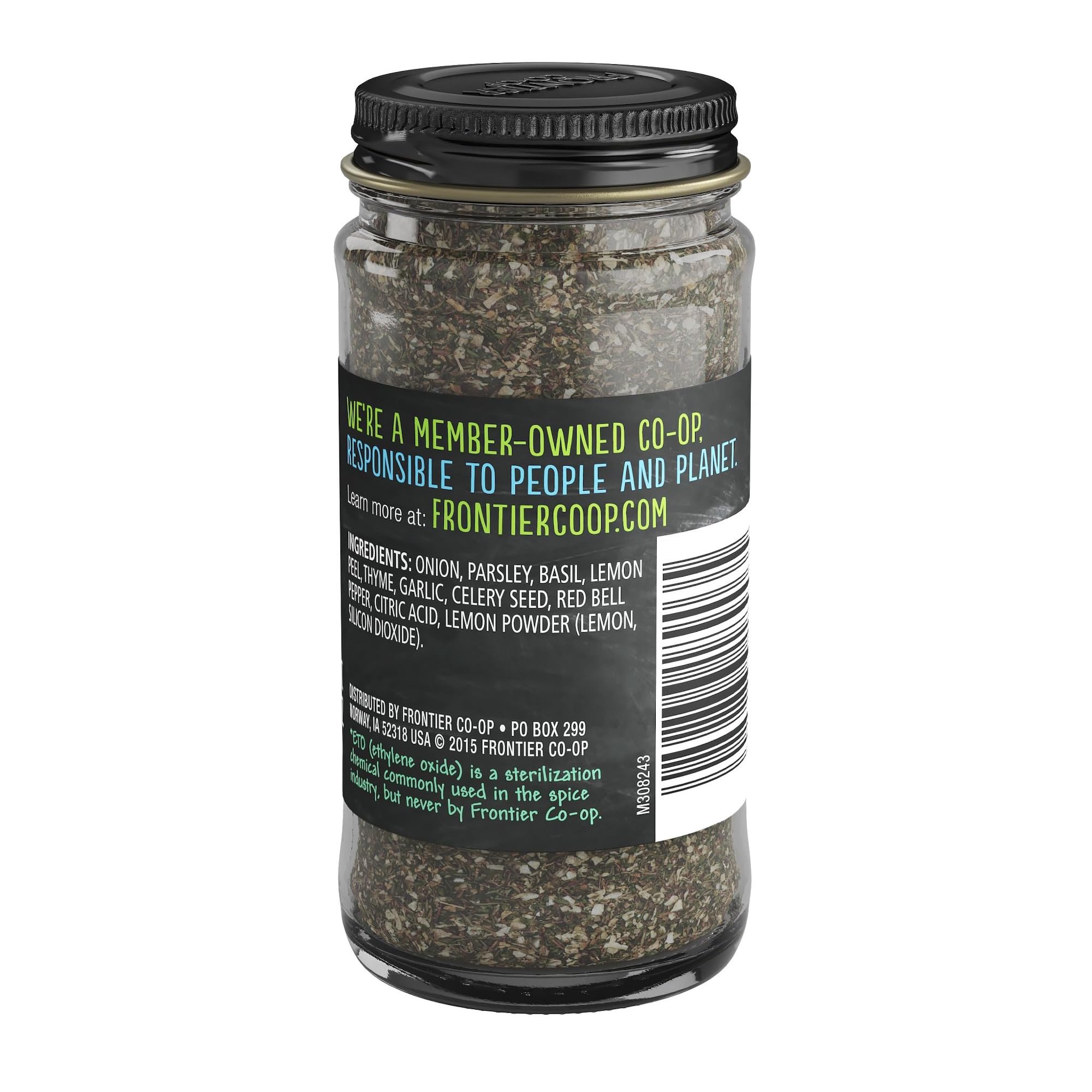 Frontier Co-op all-purpose seasoning ingredients-lemon-peel highlights bright herbal notes
