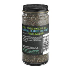 Frontier Co-op all-purpose seasoning ingredients-lemon-peel highlights bright herbal notes